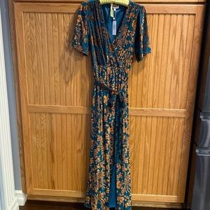 Baltic Born green/bronze long dress